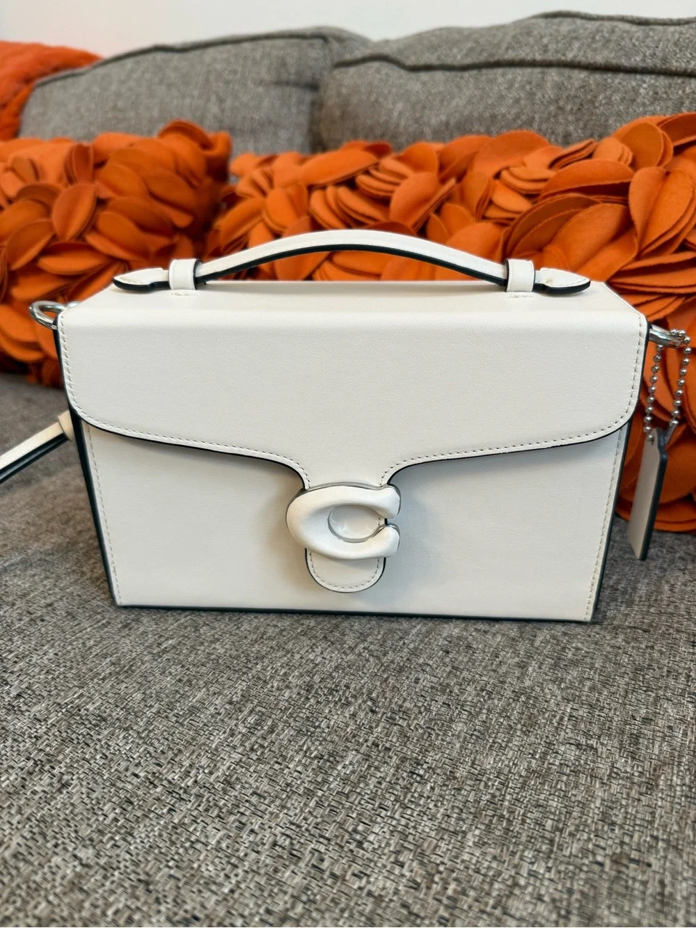 NWT Coach Tabby Box Bag in Chalk Glove Leather $495 MSRP